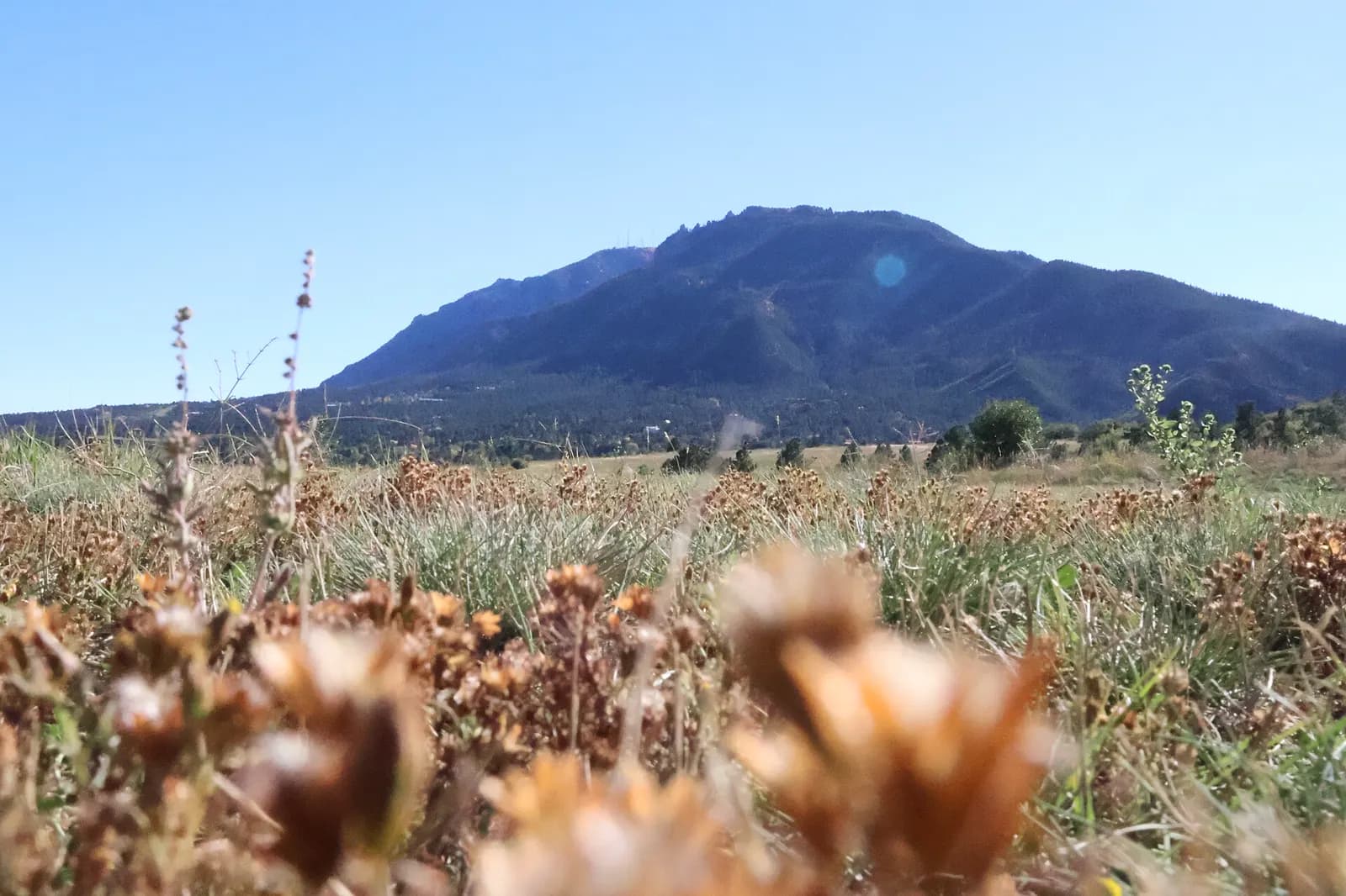 Cheyenne Mountain viewed from The Broadmoor in Colorado Springs. Not a home listing.